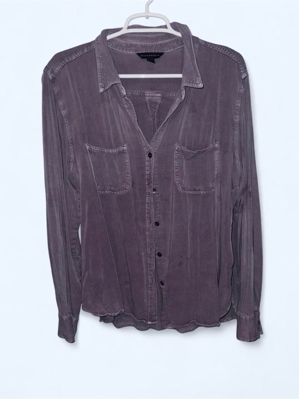 Rock & Republic Washed Mauve Button-Down Shirt